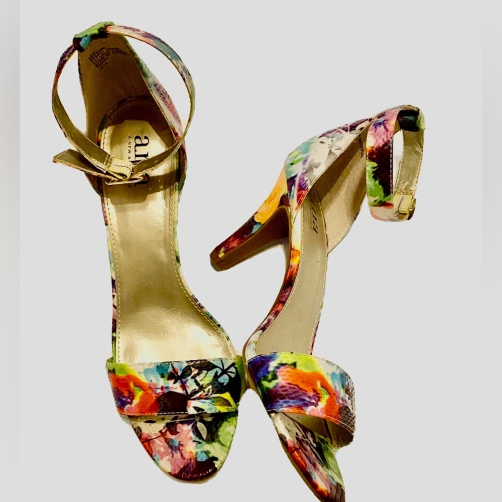 ANA Sandals A New Approach Ladies Shoes Open Toe Heels Ankle Strap Size 8.5M